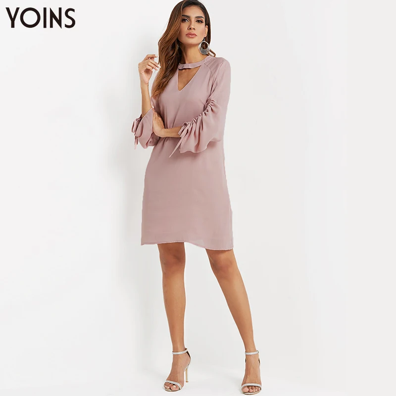 YOINS/2019 осенне-зимнее женское платье Платье в стиле ретро Повседневное пляжное
