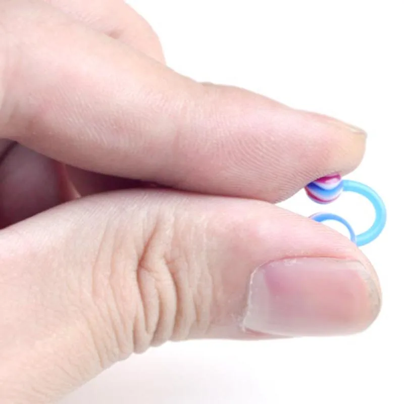 Новинка 5 шт разноцветные акриловые пупка кольца живота украшения для пирсинга