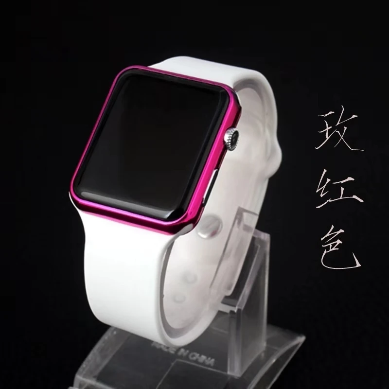 Горячая продажа Новые гальванические модные часы Apple квадратные светодиодные