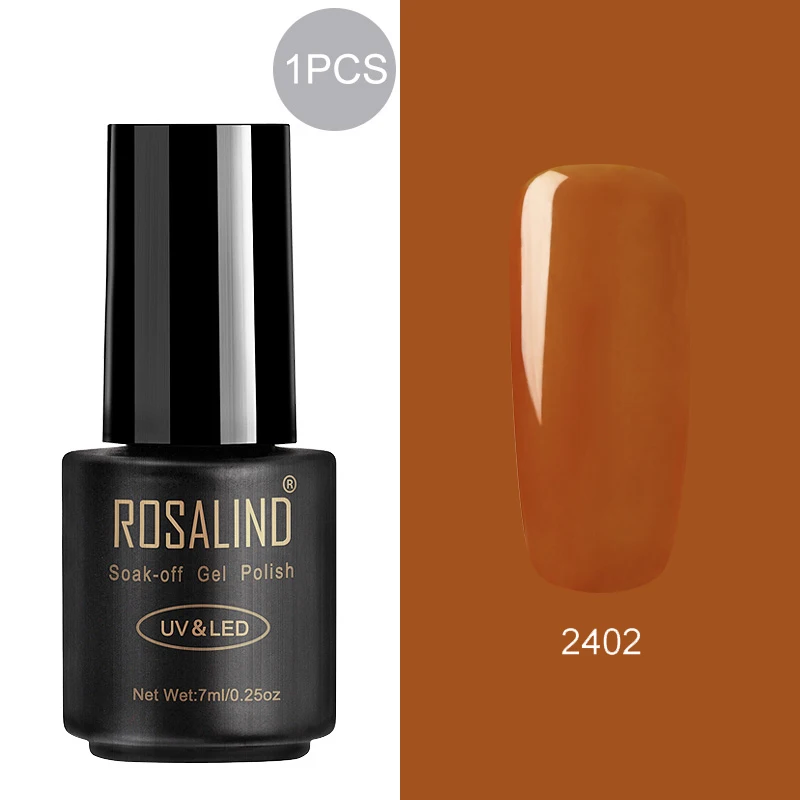RA2402 ROSALIND 7 мл Гель-лак для ногтей Полупостоянный УФ-гель гибридный набор для маникюра впитывающий лак белый праймер - Цвет: RA2402