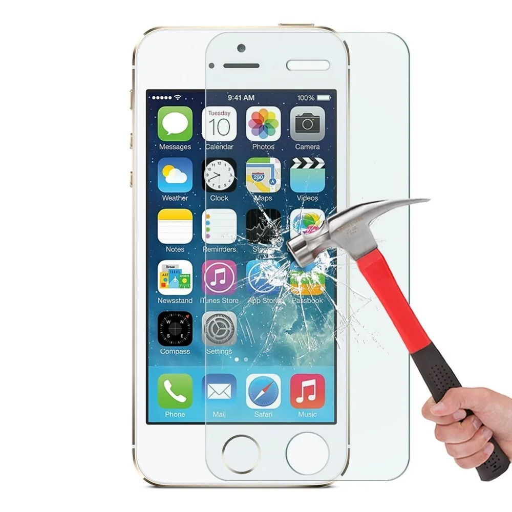 Закаленное стекло 9H для iPhone 7Plus 7 6 6S Plus 5S 5C SE 5 4S 4, защитный чехол для смартфона для iPhone, защитная пленка