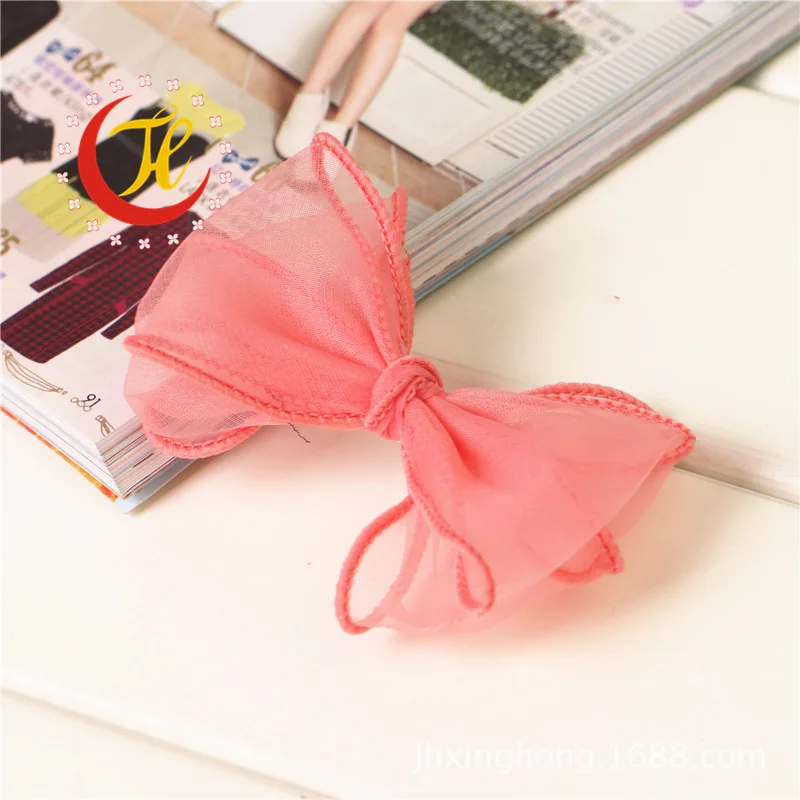 Детские заколки для волос с бантом из шифона и тюля украшения девочек аксессуары