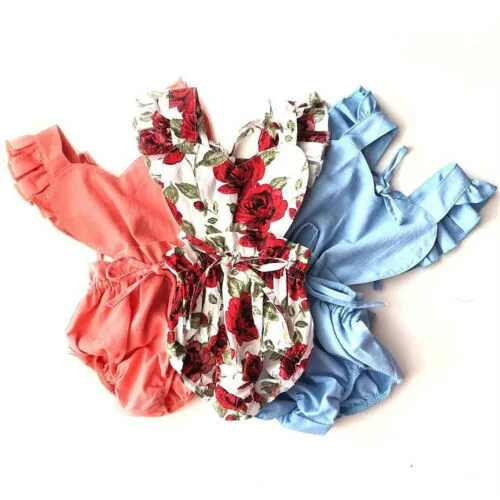 Летняя однотонная Одежда для новорожденных девочек с цветочным рисунком | Мать и