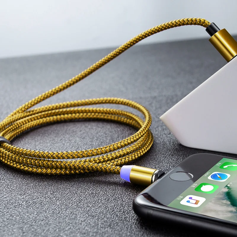 Suhach 1 м 2 м светодиодный магнитный USB кабель для iPhone Xs Max 8 7 6 и usb type-C кабель и Micro USB кабель для samsung Xiaomi LG USB C