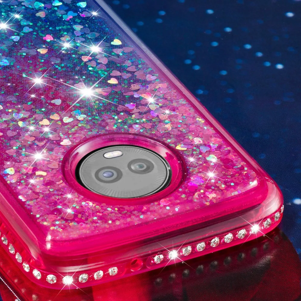 Алмазный Блестящий силиконовый чехол для Motorola Moto G6 2018/G6 Plus 2018 жидкий зыбучий