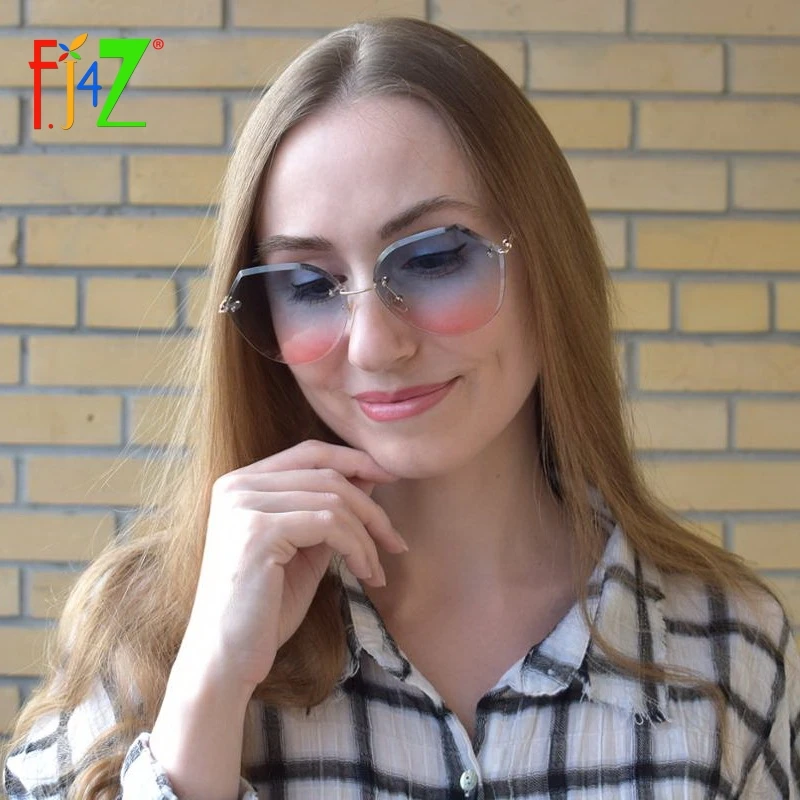 F.J4Z Популярные брендовые дизайнерские женские солнцезащитные очки красивые