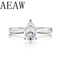 aeaw 0 5ct pear cut forever brilliant moissanite engagement ring 925 sliver unique moissanite wedding bridal ring for women