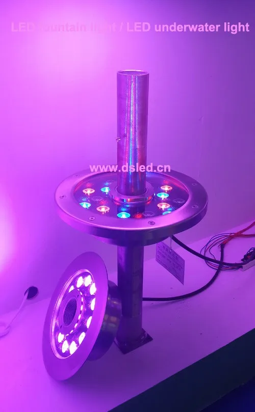 CE, хорошее качество IP68 36W светодиодный RGB фонтан светильник, светодиодный RGB светильник для бассейна, DS-10-38-36W-RGB, 24V DC, 12*3W RGB 3в1, 2 года гарантии