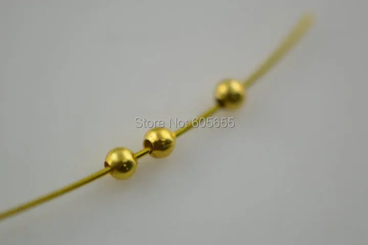 

2mm Gold Color Round Copper Crimp Beads Jewelry Findings Spacer