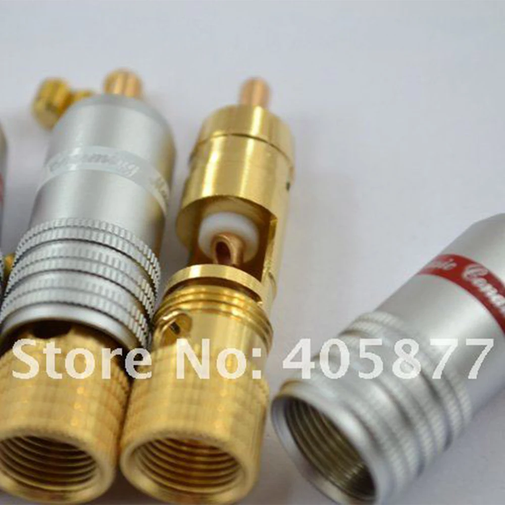 4 шт. Hi End CMC 8236 WU Позолоченный разъем RCA для аудиоколонки|Коннекторы и разъёмы| |