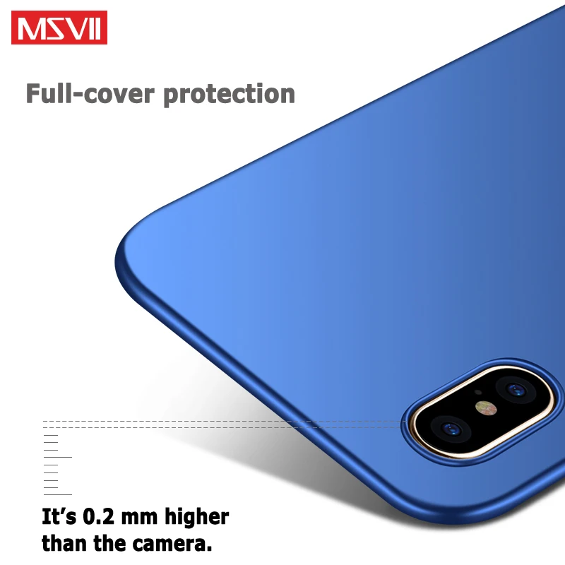 Msvii чехлы крышка корпуса ля iphone X Тонкий матовый чехол для Apple 10 Чехол Жесткий PC