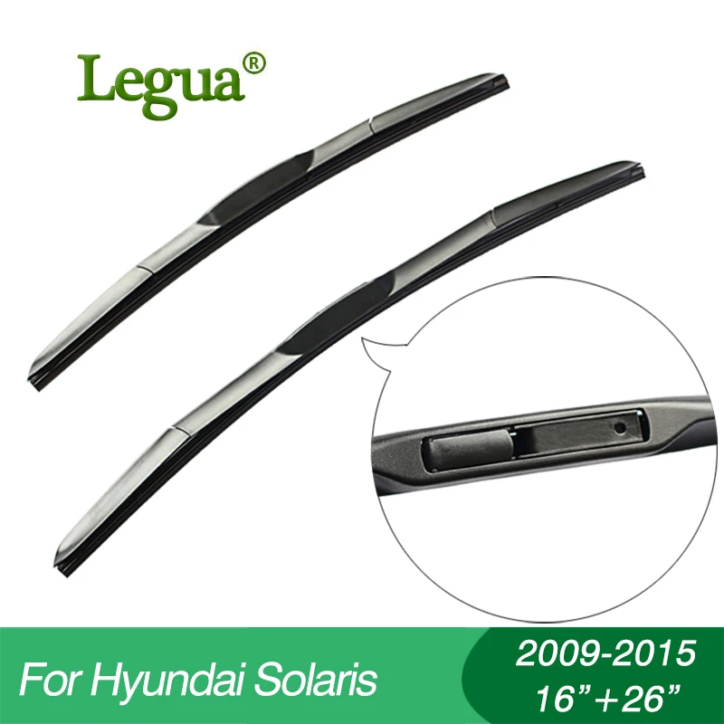 Прокат winscreen стеклоочистителя для Hyundai Solaris (2009 2015) 16 &quot+ 26&quot 3 Резиновые разделе
