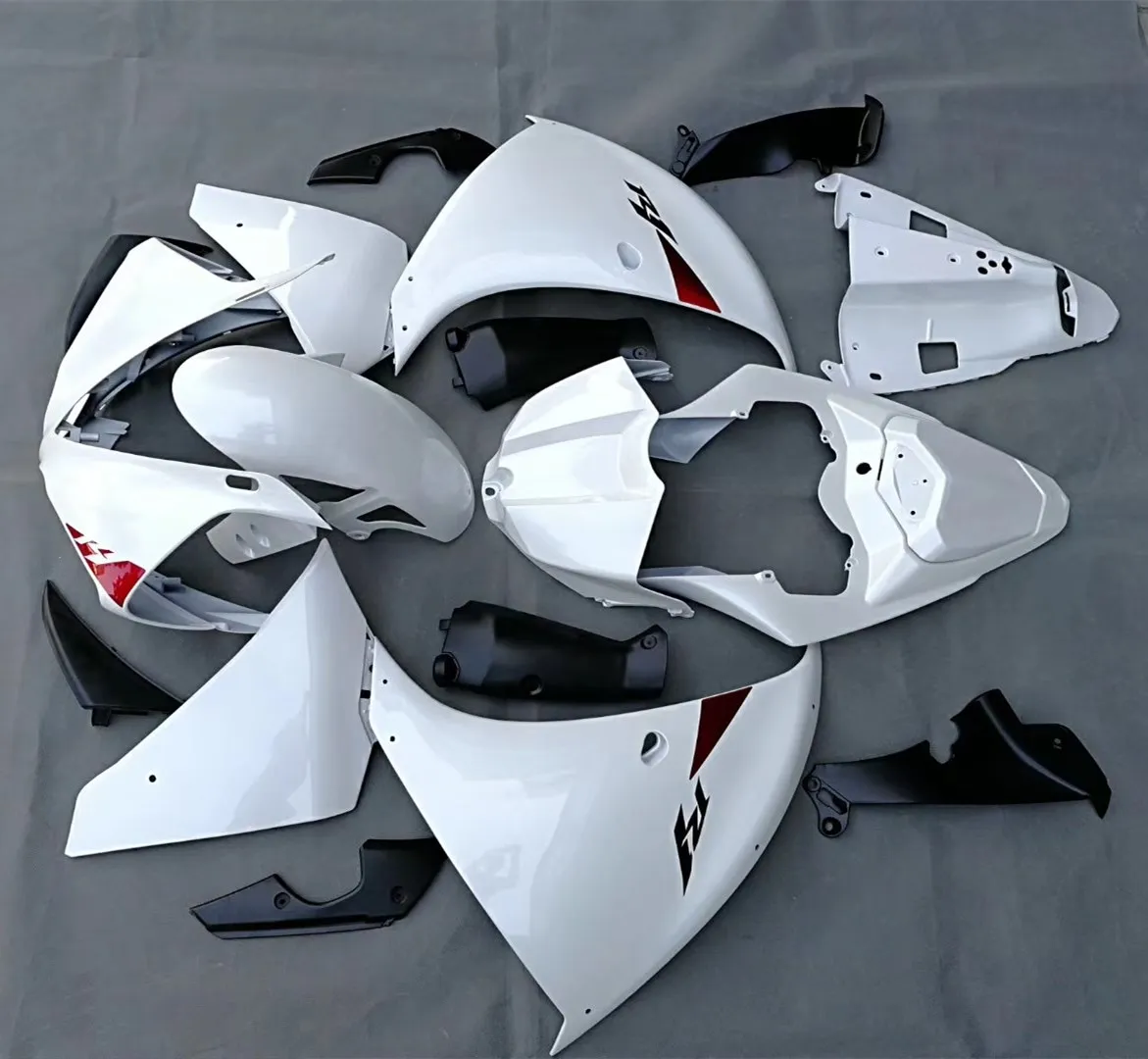 R1 09-12 обтекатель кузова Комплект для Yamaha YZFR1 YZF-R1 2009 2010 2011 2012 Мотоцикл аксессуары для литья под давлением, белый цвет