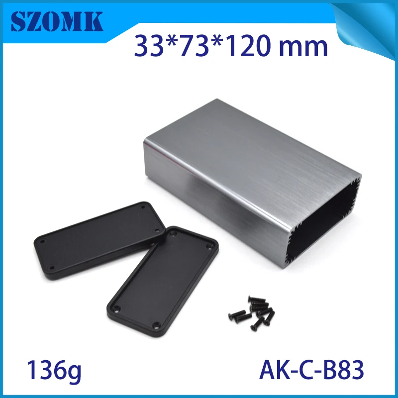 10 шт. алюминиевый экструзионный корпус с пластиковой концевой пластиной 33*73*120 мм