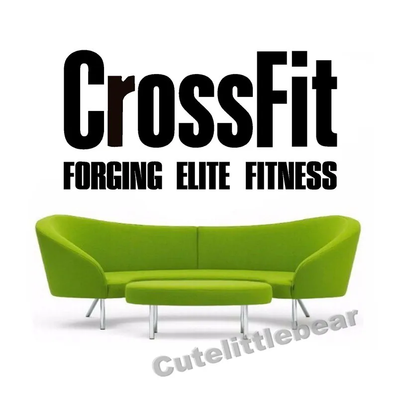Наклейки Crossfit Бодибилдинг Фитнес центр Спорт Декор настенной росписи обои для