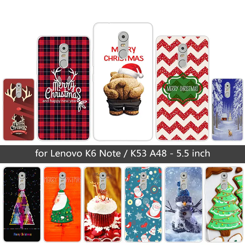 Чехол для Lenovo K6 Note Merry Christmas силиконовый чехол 5 &quot телефона Funda |