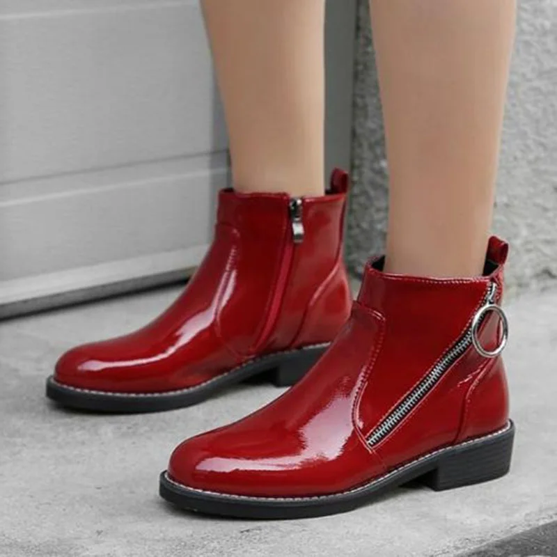 Женские ботинки Martin в британском стиле челси на толстом каблуке с квадратным