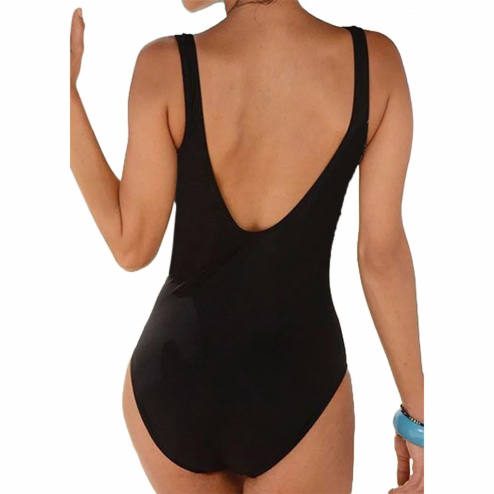 2018 New Arrival Vintage One Piece Swimsuit Swimwear One-Piece Swim Suit Biquini Swimming Push Up Black Free Shipping | Спорт и