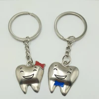 hot smiley face teeth couple small pendant keychain creative key chain teeth promotion activities small gifts