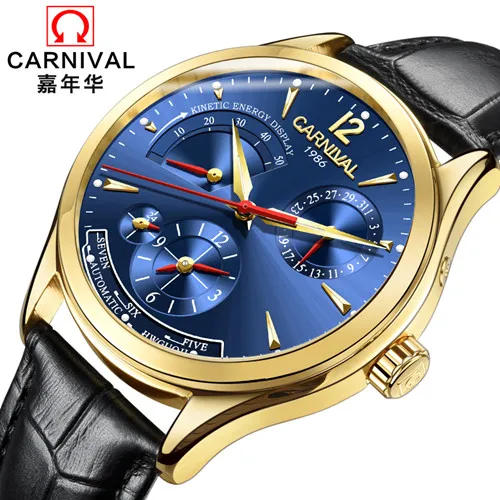 Montre homme, автоматические механические часы, запас хода, автоматические мужские механические часы, Авто Дата, водонепроницаемые наручные часы для мужчин - Цвет: 2