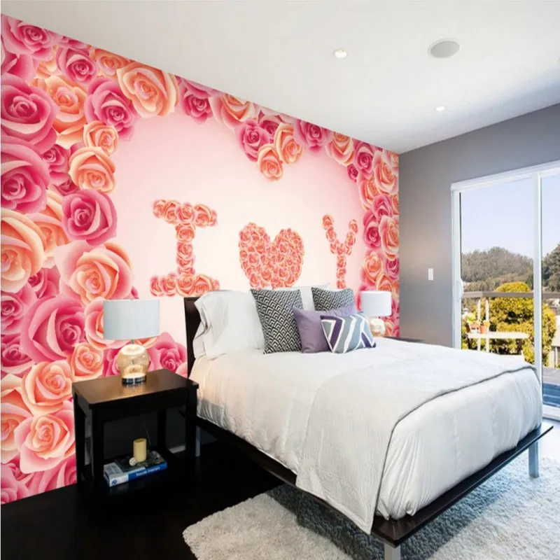 Фотообои на заказ в форме сердца розы Настенные обои высокое качество для