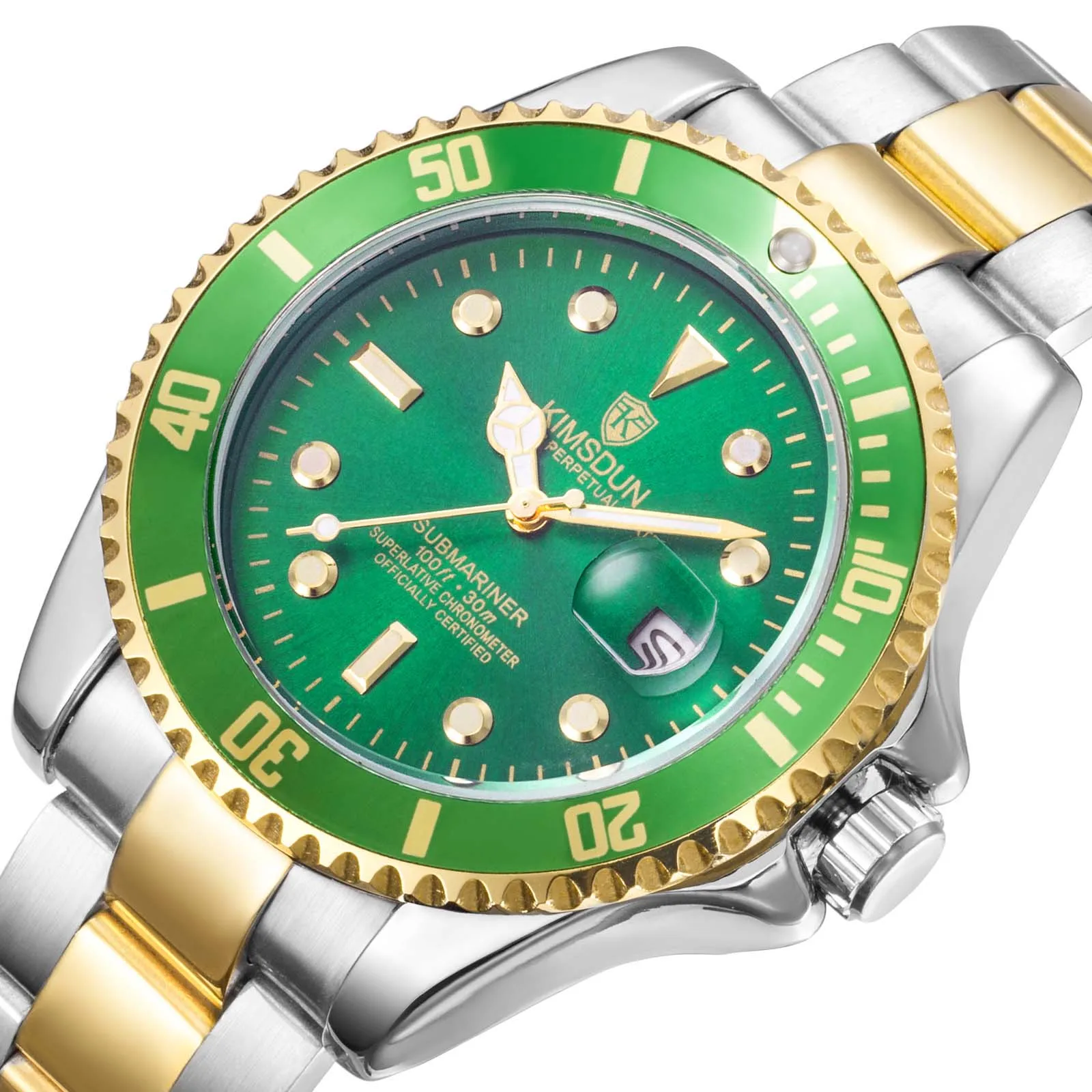 Классические золотые мужские часы 2019 роскошные из нержавеющей стали деловые