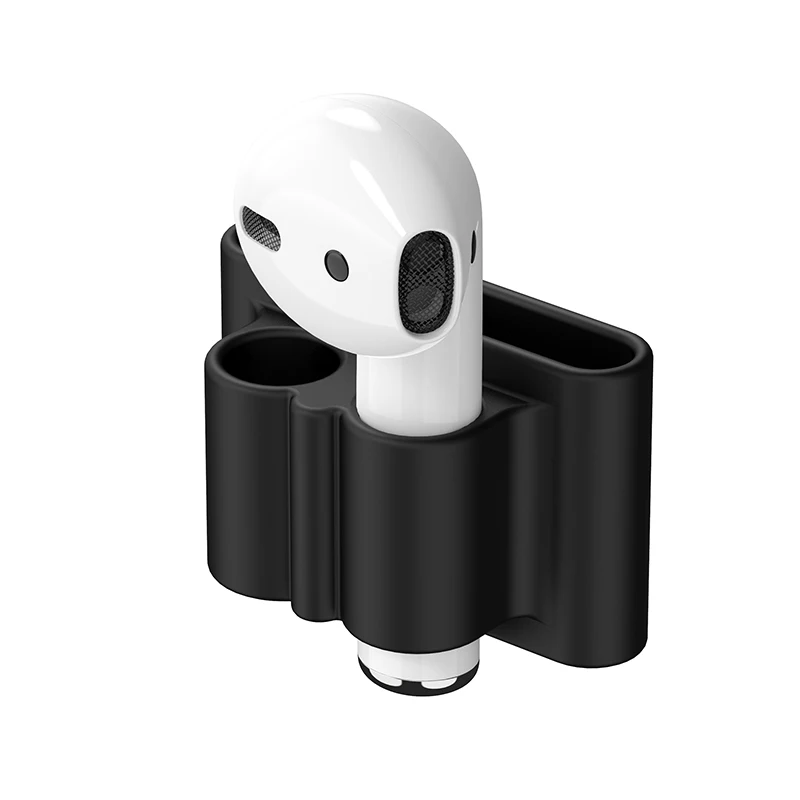 Black Watch Holder IHaitun магнитный ремешок для Airpods анти потеря ремни наушники веревка для Bluetooth TWS беспроводной держатель силиконового кабеля чехол - Цвет: Black Watch Holder