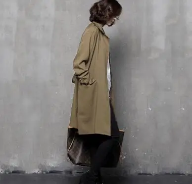 Осень 2020 новинка высокое качество средняя длина ветровка Женское пальто длинный