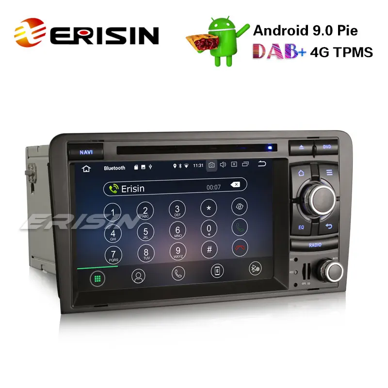 Erisin ES4973A 7 "Android 9 0 DAB + 4G автомобильное радио GPS SWC BT SatNav Wifi DVR для AUDI A3 S3 RS3 RNSE