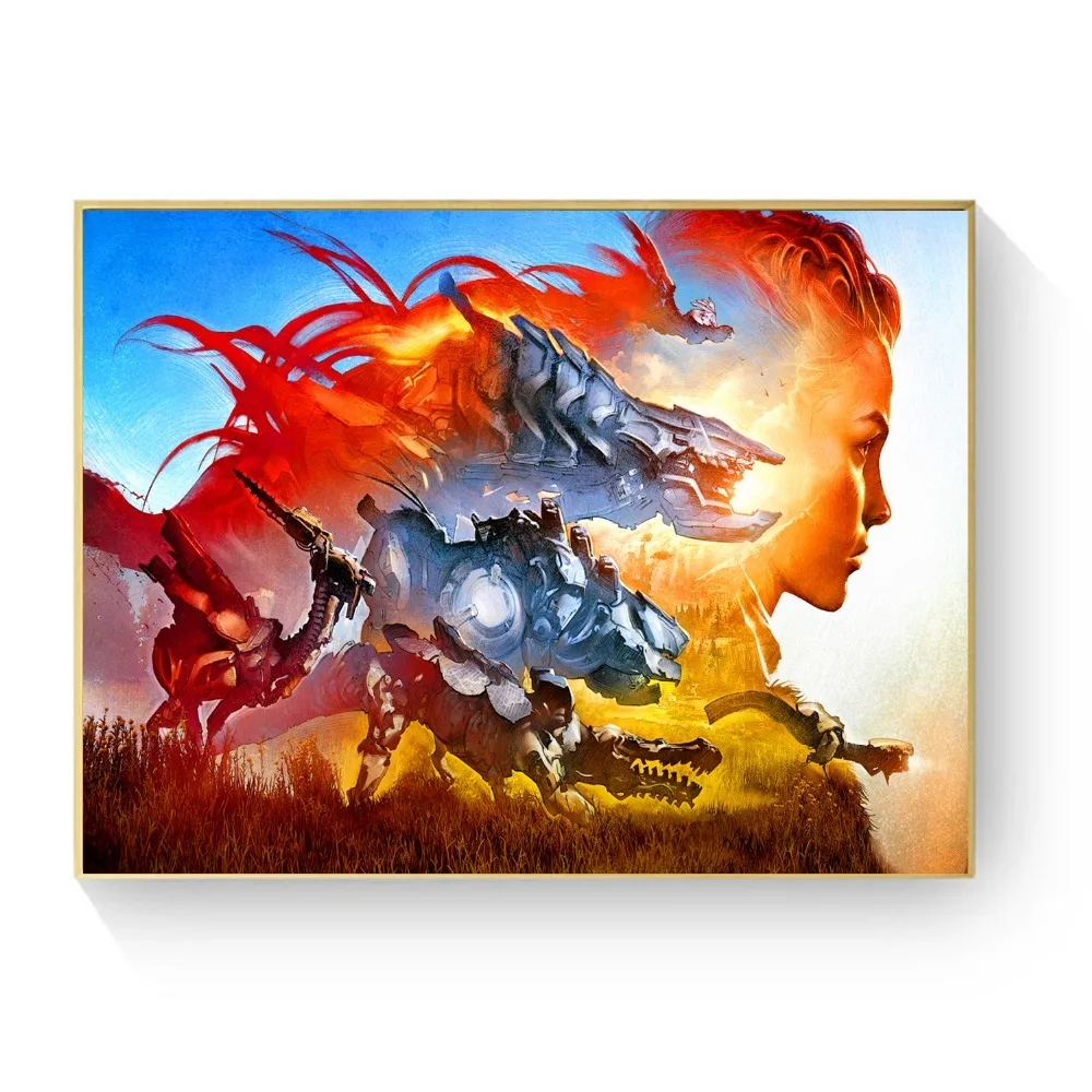 Horizon Zero Dawn игра художественный плакат и печать холст Художественная живопись настенные картины для гостиной украшение домашний Декор без рамки