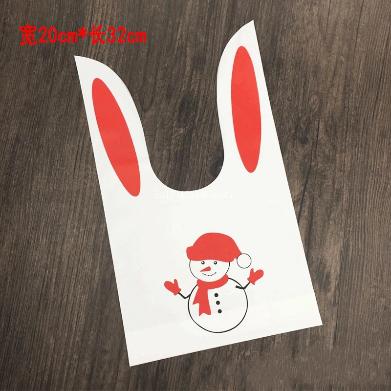 2000pcs Cute Rabbit Ear Cookie Bags Gift Candy Biscuits Bag Snack Baking Package Easter Event Party Supplies | Дом и сад