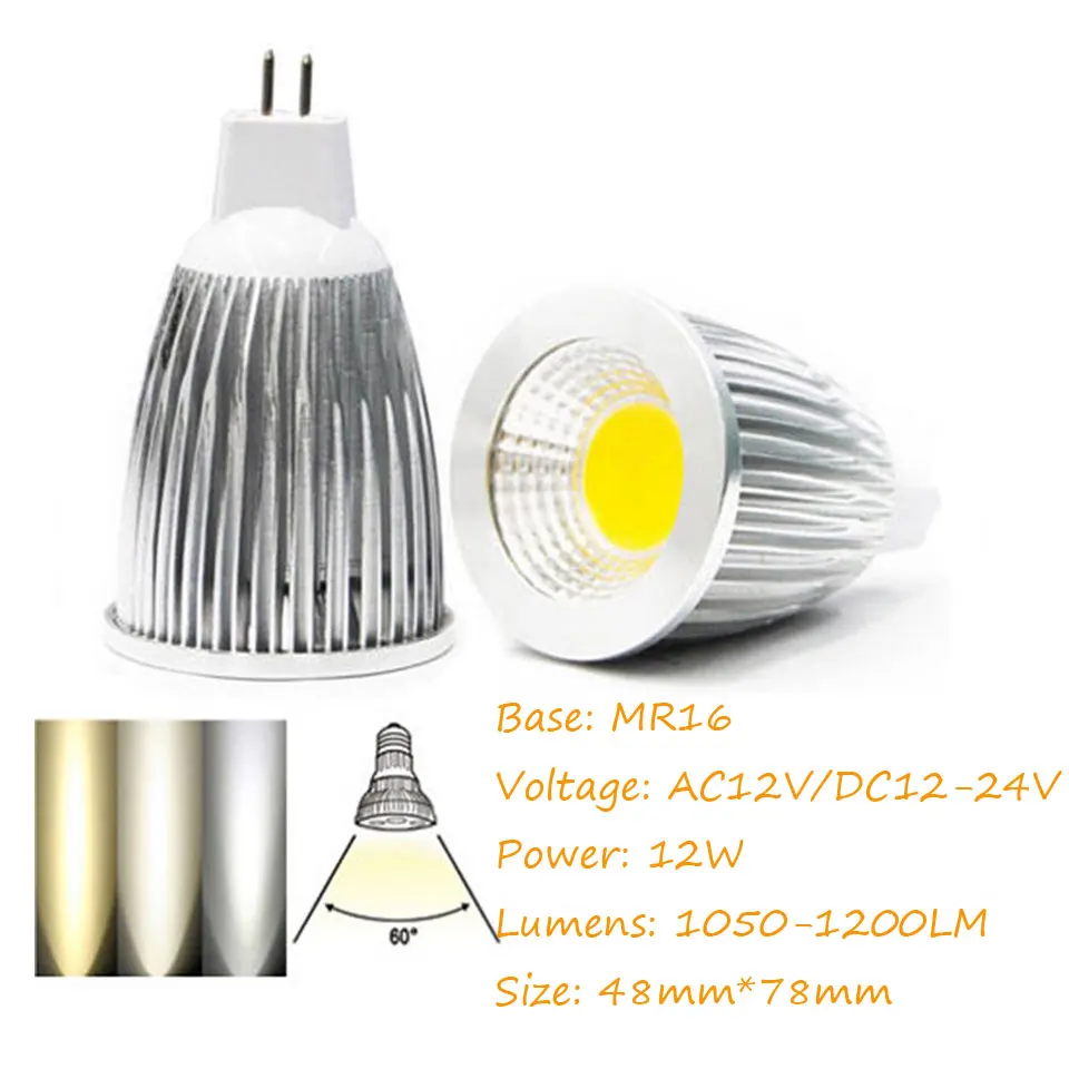 Приглушаемая светодиодная лампа MR16 COB высокой мощности Led прожектор с Cob матрицей