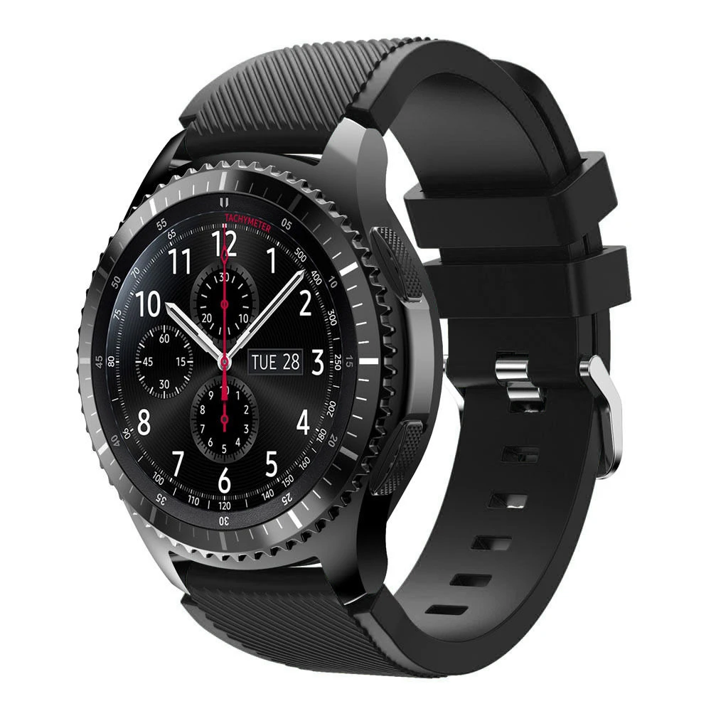 Gear S3 Frontier/классический ремешок для часов 22 мм Мягкие силиконовые мужские часы