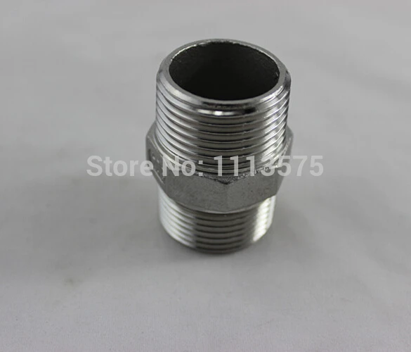 

DN32 1.2" 304 321 316 stainless steel hex double male thread plumbing pipe connector nipple fittings
