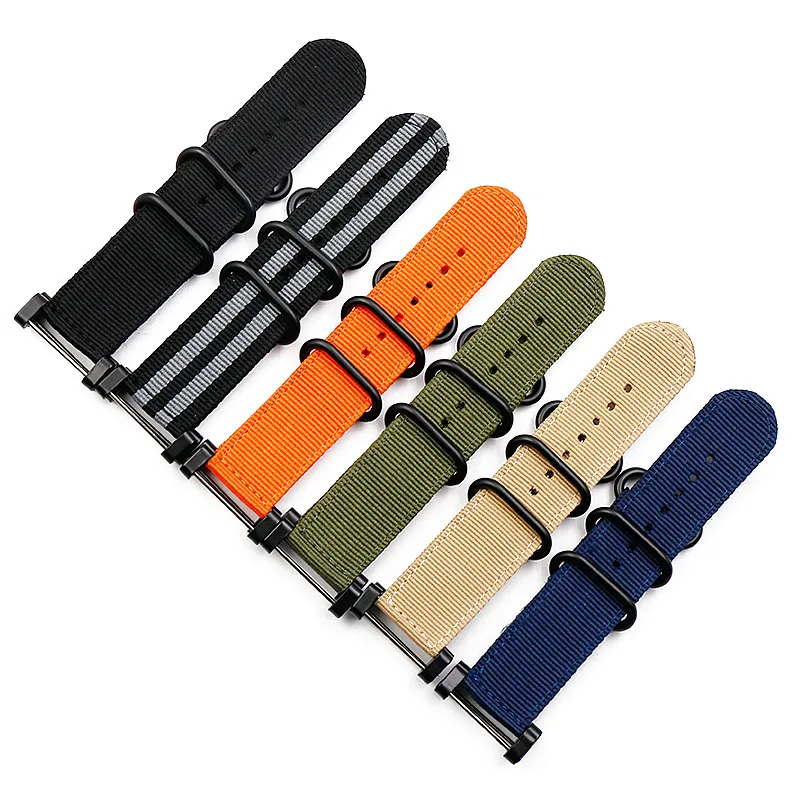Watch accessories nylon strap pin buckle 24mm for Suunto core outdoor sports waterproof female bracelet men watch band