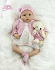 Мягкая на ощупь кукла-реборн из силикона, 55 см