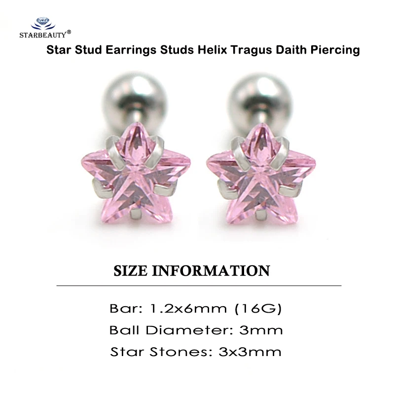 Серьги гвоздики для пирсинга из нержавеющей стали 2 шт./лот 1 2x6x3 мм|Украшения тела|