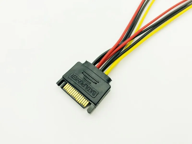 5 шт. силовой кабель 15Pin SATA к 2 двойной 4Pin IDE Molex свинцовый Y сплиттер Шнур 18AWG провод