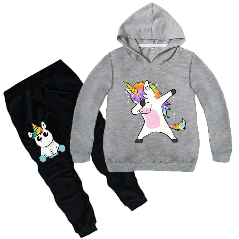 Kids Clothes Girls Sport Suit 2019 Spring Boys Sets Unicorn Costume Outfit Tracksuit For Clothing | Детская одежда и обувь