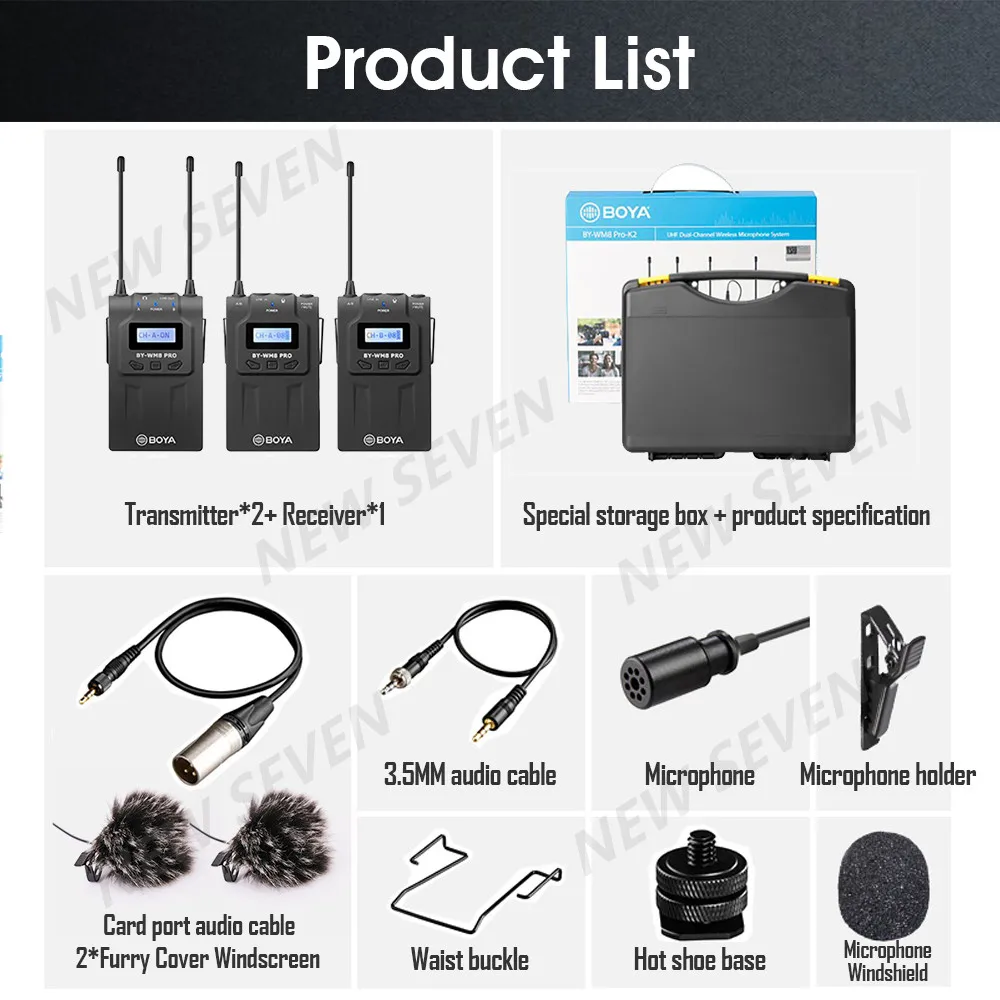 BOYA BY-WM8 Pro УВЧ беспроводной петличный микрофон системы для цифровых зеркальных