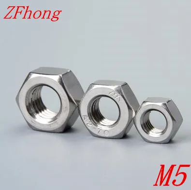 

100pcs din934 Stainless Steel 304 M5 Hex Nut