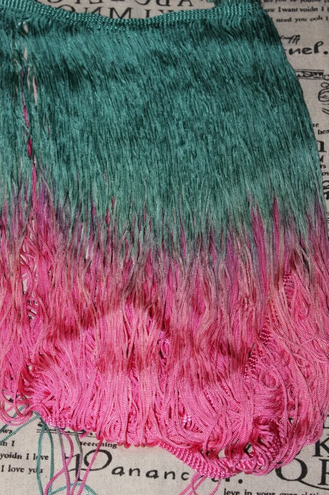 Бахрома Dip Dye с бахромой Омбре кисточка мягкий искусственный шелк макраме для