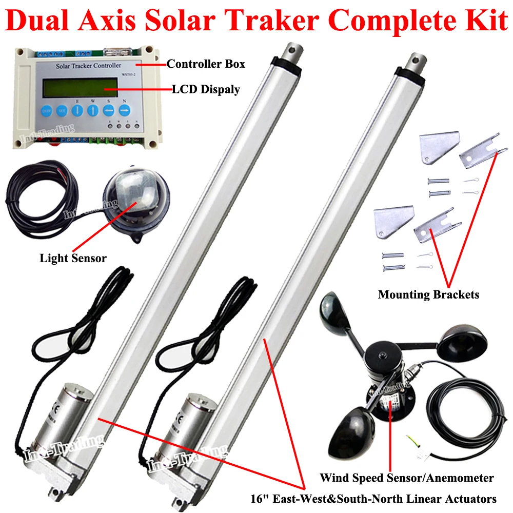 Electric Dual Axis Solar Tracker +16