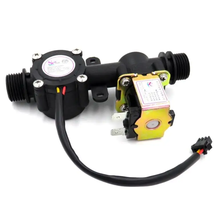 1/2 &quot1 25L/мин потока Сенсор 12V реле протока воды 1.75MPa с электромагнитным клапаном