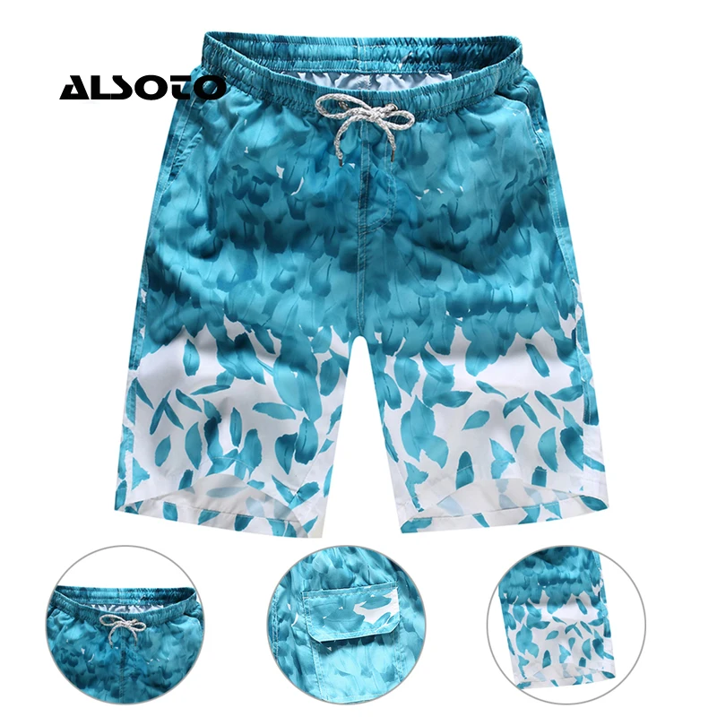 Мужские пляжные шорты короткие штаны с принтом модная мужская повседневная