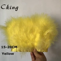 cking 6 meters yellow marabou turkey feather trims boas 15 20cm width 6 8inch diy feather lace cloth carnival bra accessorys