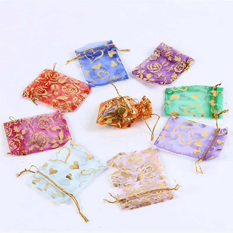 10 шт. конфетный Саше 7x9 см косметический ювелирный мешок пряжа Свадебная