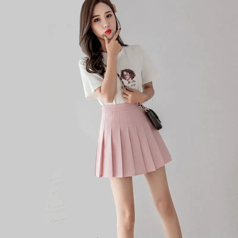 

Women's Skirts Ladies Kawaii Summer Short College Wind Student Pleated Skirt Female Korean Harajuku Summer Clothing For Women