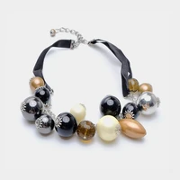 amorita boutique black ball design retro necklace