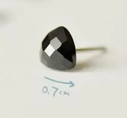 Triangle Настоящие настоящие однотонные 925 пробы серебряные серьги-гвоздики для мужчин и женщин, ювелирные изделия, черные квадратные круглые камни, мужские женские серьги - Окраска металла: Triangle